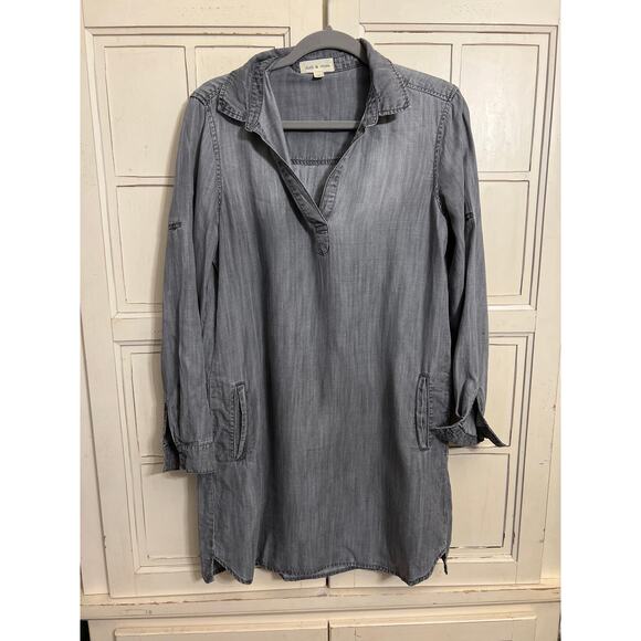 Cloth & Stone size medium gray chambray shift dress - Picture 1 of 3